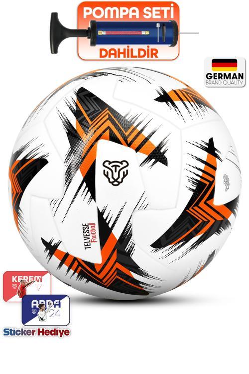 Profesyonel Futbol Topu 2025 Avrupa Pompalı Sert Zemin Halı Saha Futbol Topu No5 Turuncu 525