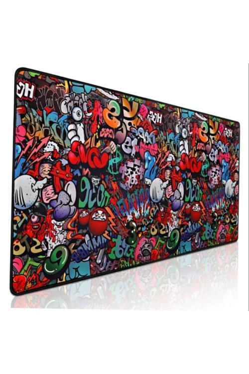 Paint 90 X 40 Cm Dikişli Kaydırmaz Mouse Pad