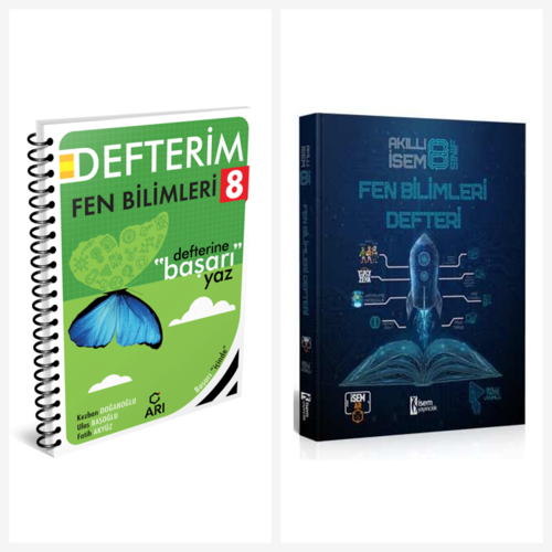 Arı 8. Sınıf Fen Bilimleri Akıllı Defter Seti 2 Kitap İsem ve Arı Yayınları