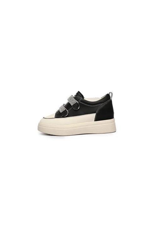 24K313-1 GİZLİ DOLGU CIRTI TAŞLI SNEAKER KADIN AYAKKABI