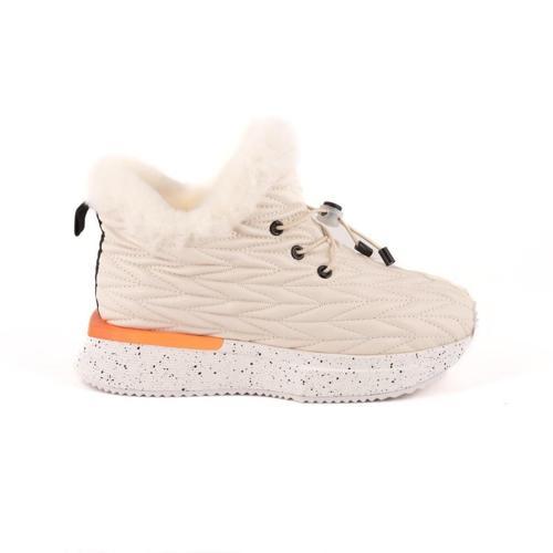 24K326 KALIN TABAN KAPİTONELİ KÜRKLÜ KADIN KAR BOTU