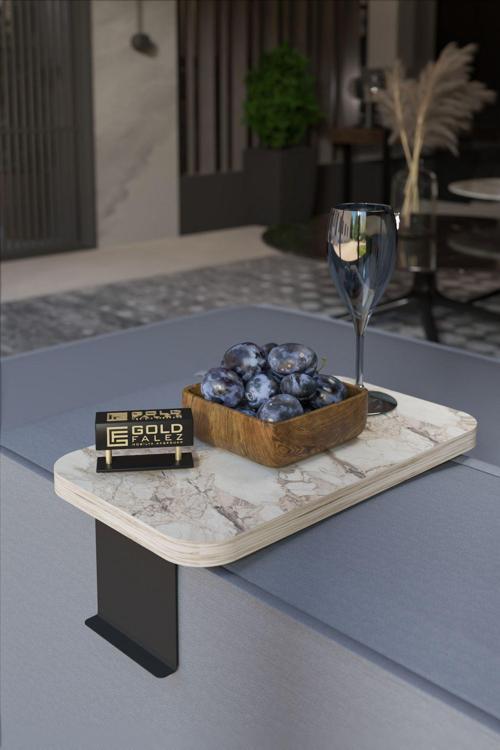 Yan Sehpa Ayarlanabilir Tepsi DİKDÖRTGEN Dekoratif Modern Yatay Dikey Koltuk Sehpası EFES