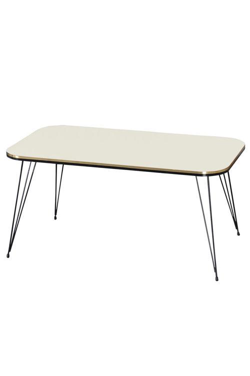 Orta Sehpa Kr Siyah Tel Ayak Çift Altın Krem