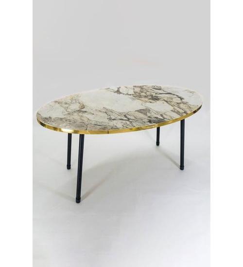 Orta Sehpa Siyah Metal Ayak Elips Efes GOLD