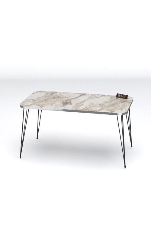 Orta Sehpa Kr Siyah Tel Ayak Gümüş Efes