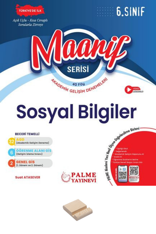 6. Sınıf Maarif Serisi Sosyal Bilgiler Akademik Gelişim Denemeleri + Telefon Standı