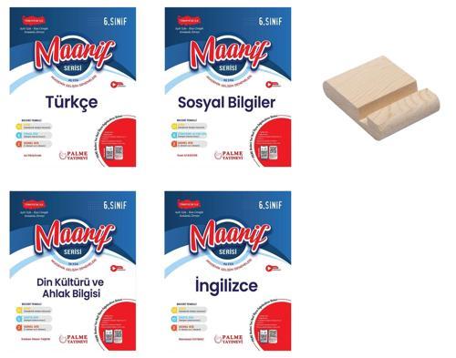 6. Sınıf Maarif Serisi Türkçe Sosyal Din ve İngilizce Denemeleri 4lü Set + Telefon Standı