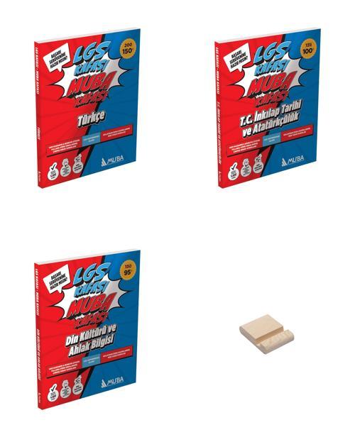 LGS 8. Sınıf Muba Kafası Türkçe İnkılap ve Din Kültürü Soru Bankası 3lü Set + Telefon Standı