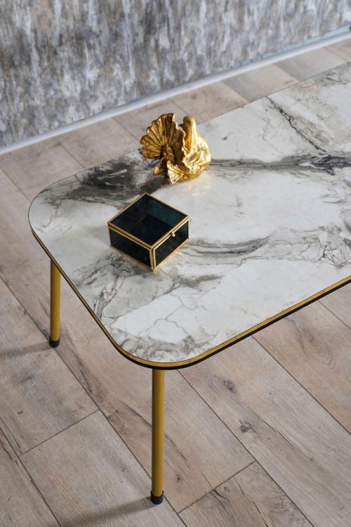 Orta Sehpa Efes Kr Metal Ayak Çift Gold