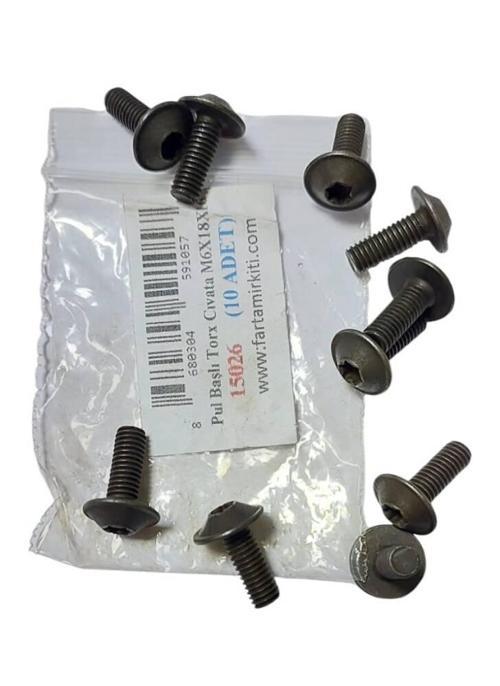 Pul Başlı Torx Cıvata M6X18X16 (10 ADET) 15026