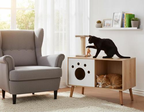 MeowCave Kedi Tuvaleti Mobilyası