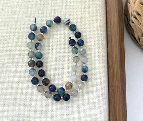 ELMAS KESİM AKİK 8MM DOĞAL TAŞ DİZİ- YÜKSEK KALİTELİ DOĞAL TAŞ