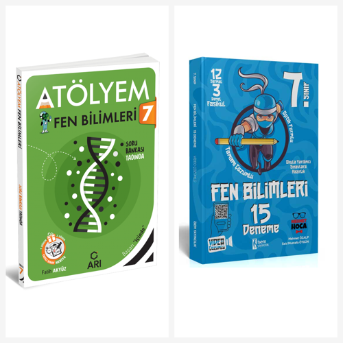 Arı 7. Sınıf Atölyem Fen Bilimleri + 15 Deneme Seti Arı ve İsem Yayınları