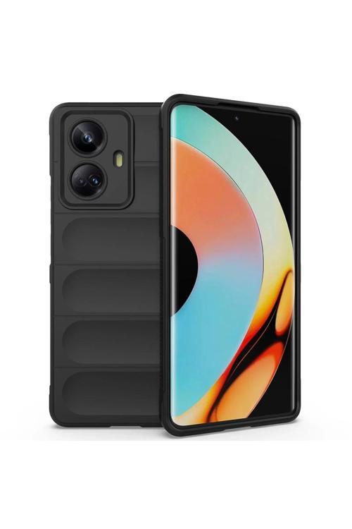 Realme 10 Pro 5G Kılıf Optimum Silikon - Siyah-(5796)