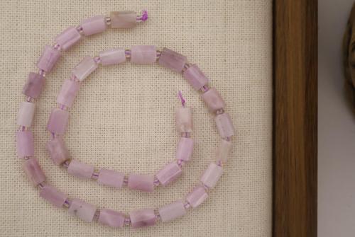 SİLİNDİR KÖŞELİ KESİM KUNZİT 8X11 MM DOĞAL TAŞ DİZİ- YÜKSEK KALİTELİ DOĞAL TAŞ