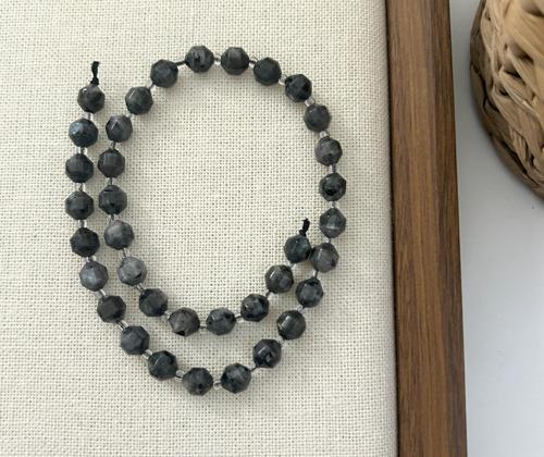 ELMAS KESİM SPEKTROLİT 8MM DOĞAL TAŞ DİZİ- YÜKSEK KALİTELİ DOĞAL TAŞ