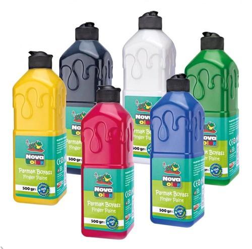 Parmak Boyası 6 Renk x 500 gr.