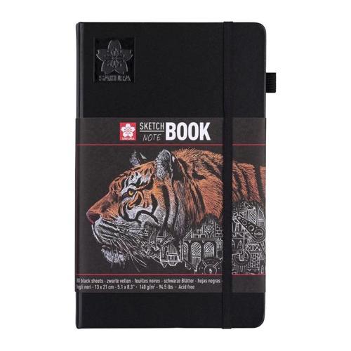 Sketchbook Sert Kapak Eskiz Çizim Defteri Siyah Kağıt 140 gr. 13x21 cm. 80 yaprak