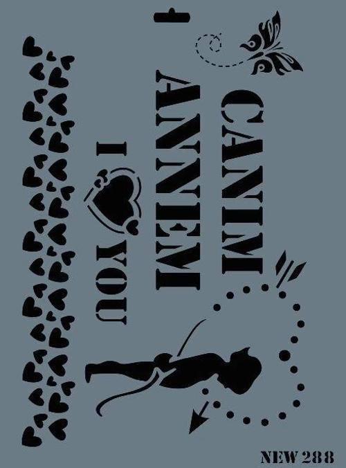 Stencil Boyama Şablonu 25x35 cm. NEW-288