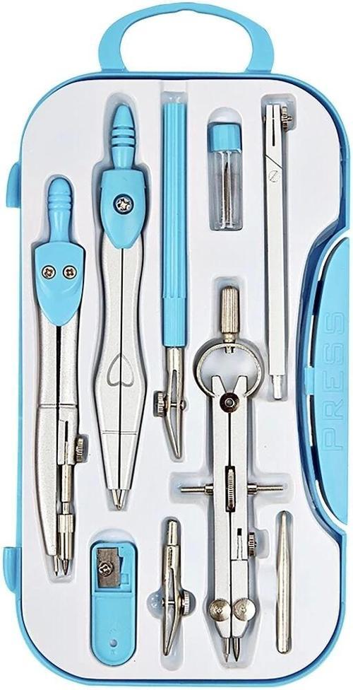 Trilinli Metal Pergel Seti MAVİ