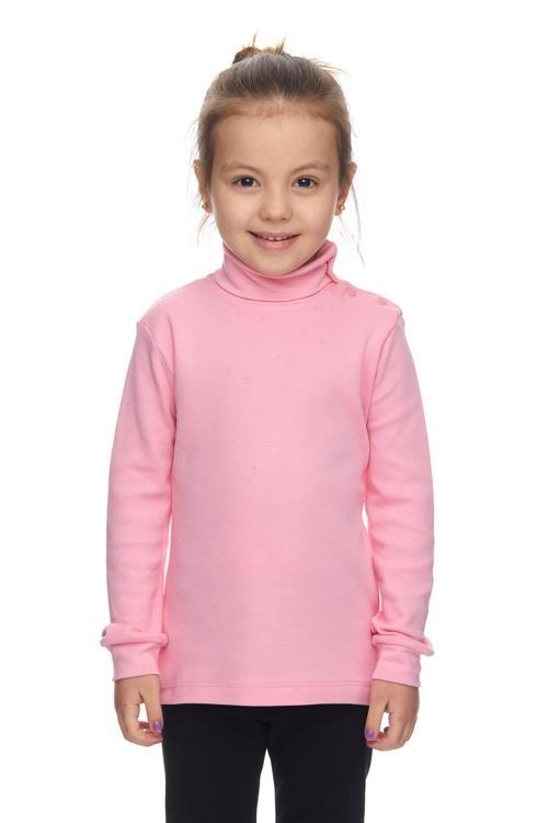 Pembe Basic Kız Çocuk Çıtçıtlı Tam Balıkçı Yaka Şardonlu Kışlık Uzun Kollu Tişört