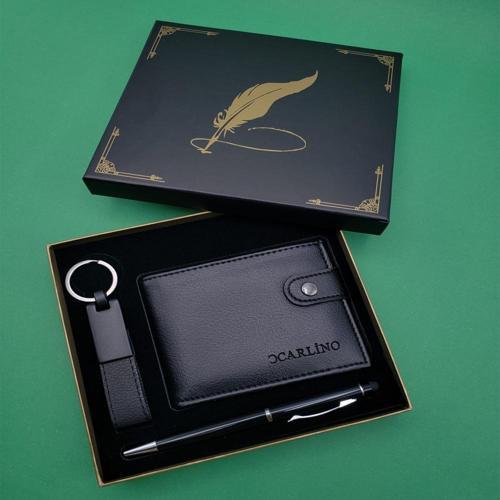 Tükenmez Kalem Cüzdan ve Anahtarlık Siyah