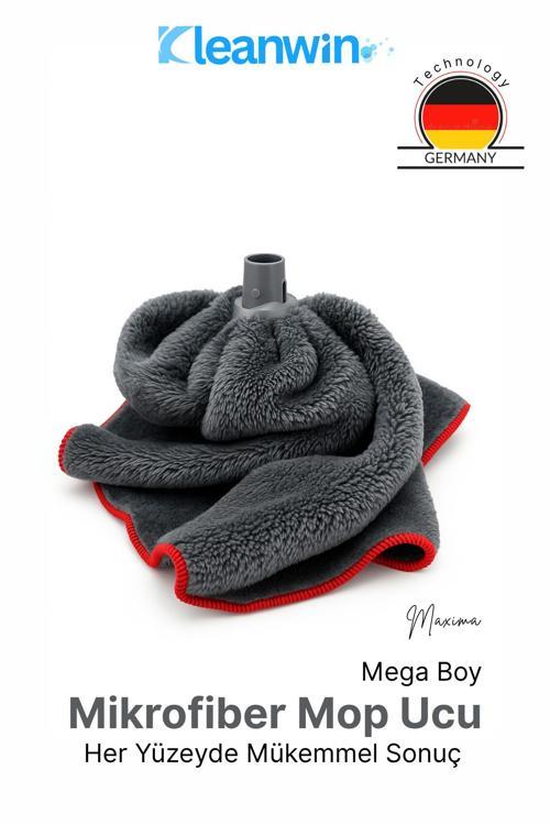 Maxima Gri Mega Boy Mikrofiber Havlu Mop Ucu – Yer Silme Mopu, İz Bırakmayan Temizlik Mopu