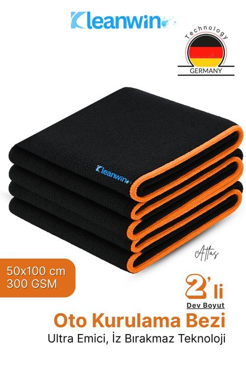 Atlas 2’Li Set 50X100 Cm Premium Mikrofiber Araba Kurulama Bezi – Maxi Boy Ultra Emici Oto Havlusu