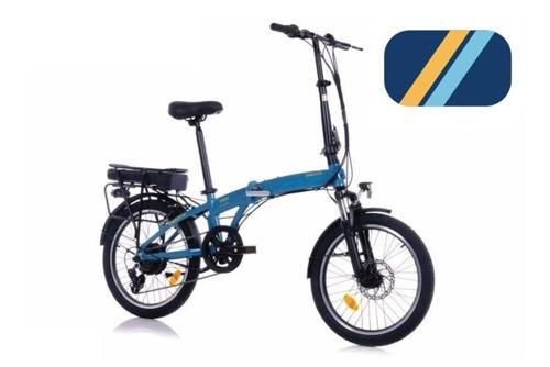 BROSTER ELEKTRA ELEKTRİKLİ KATLANIR BİSİKLET 27CM FREN VB-MD 20 JANT 7 VİTES MAVİ