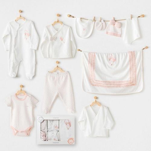 Andywawa AC25551 Newborn Set Pınk Baloons 10'Lu Hastane Çıkışı Ekru