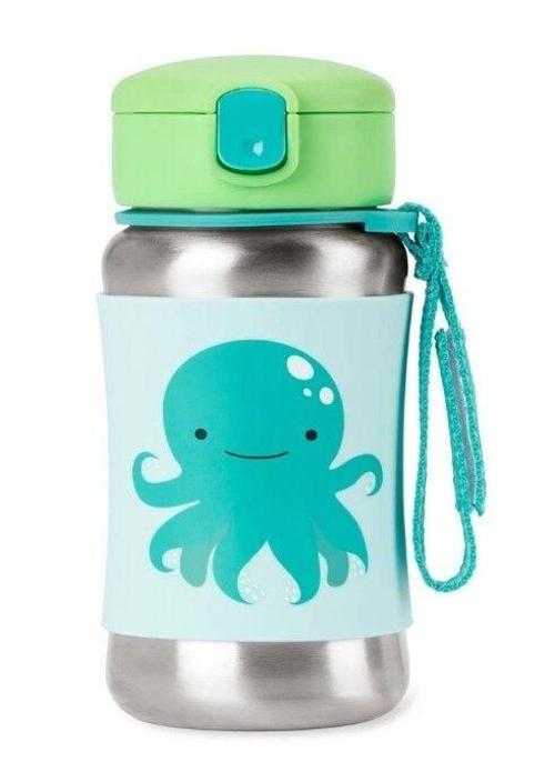 Skip Hop Zoo Pipetli Paslanmaz Çelik Suluk 350 ml Ahtopot