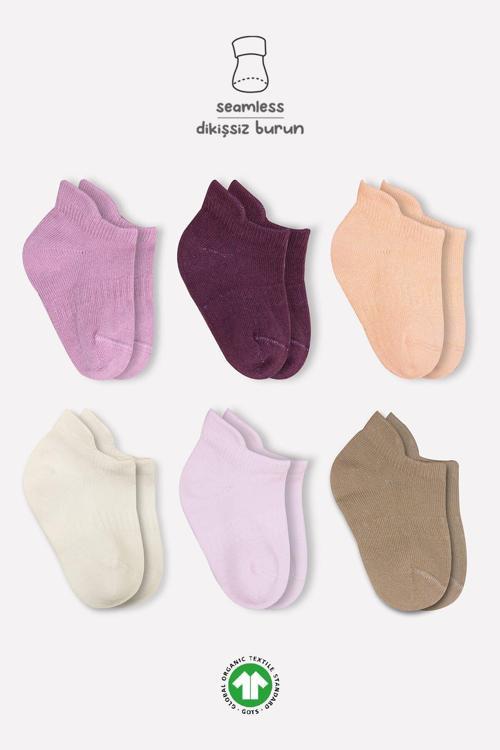 Bistyle Mix Penye Sneakers Çorap 6'Lı BS20101M Gül Kurusu