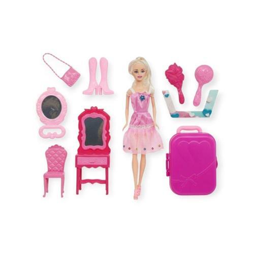 Anlily Makyaj Seti ve Seyahat Bavullu Bebek Seti - 02454