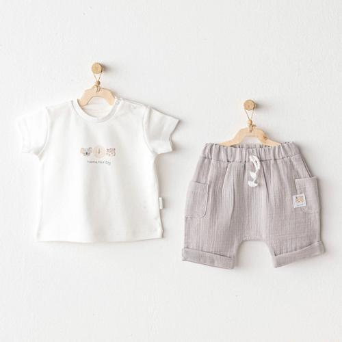 Andywawa AC25847 Happy Animals 2'Li Bebek Takım Grey