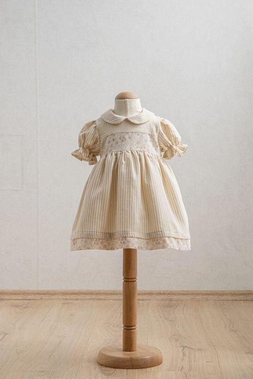 Tongs Baby Bebek Elbise 3943 Bej