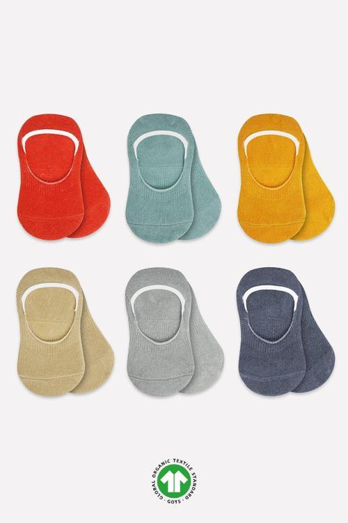 Bistyle 6'Lı Mix Babet Çorap 30101 Kiremit