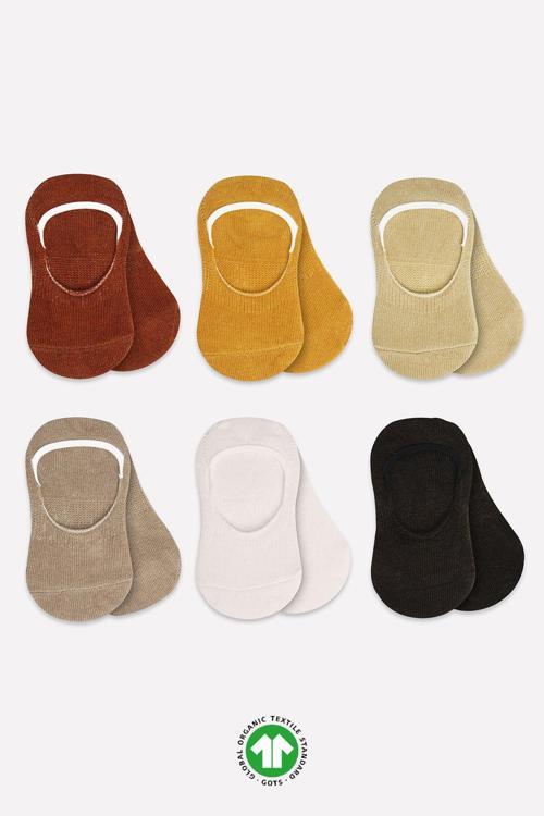 Bistyle Mix Babet Çorap 6'Lı BS30101M Toprak