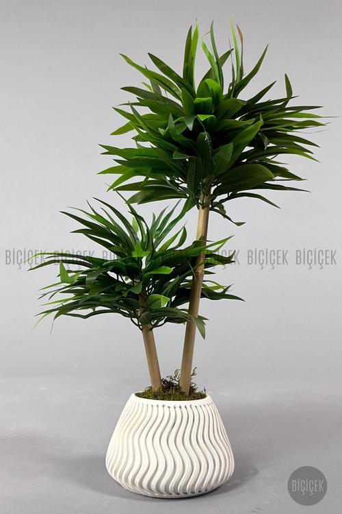 Yapay Bambu Ağacı 60Cm Yoğun Yapraklı