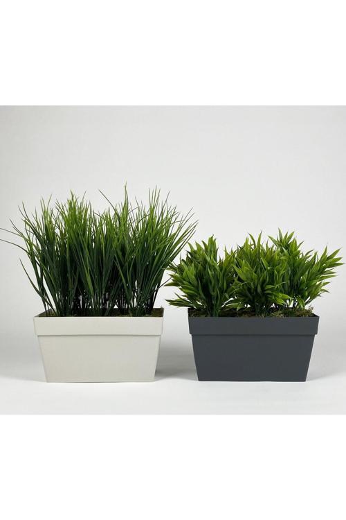 Yapay Bitki-İkili Yapay Çiçek Yalı Balkon Saksıda