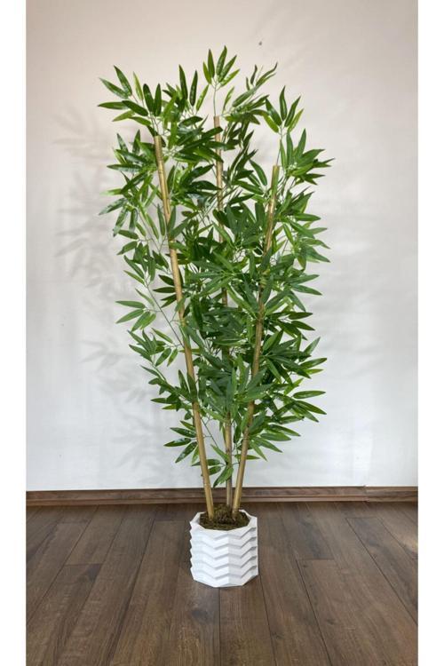 Yapay Bambu Ağacı 160Cm Yoğun Yapraklı