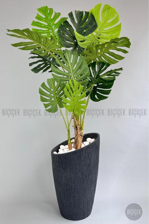 Yapay Monstera Ağacı 200 Cm Lux Dış Mekan Saksıda