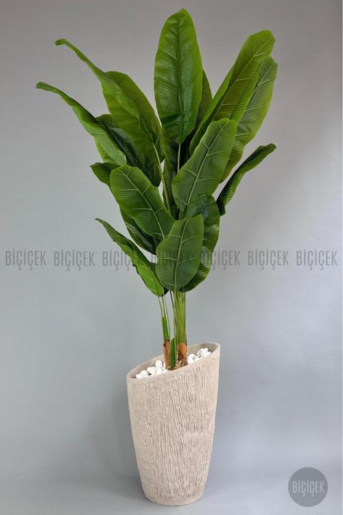 Yapay Muz Ağacı 230 Cm Lux Dış Mekan Saksıda