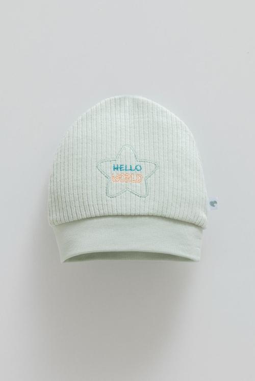 COLOR WORLD NAKIŞLI ERKEK TRİKO BERE  - CARAMELL  - SPE1988 - Yeşil - 6 - 9 Ay - SPE1988-Yeşil-6 - 9 Ay Yeşil