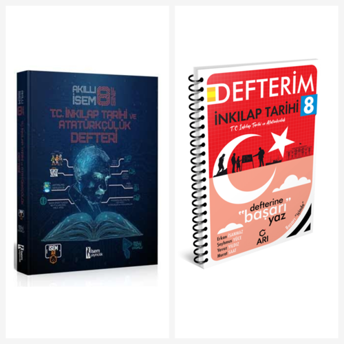 Arı 8. Sınıf İnkılap Tarihi Akıllı Defter Seti 2 Kitap İsem ve Arı Yayınları