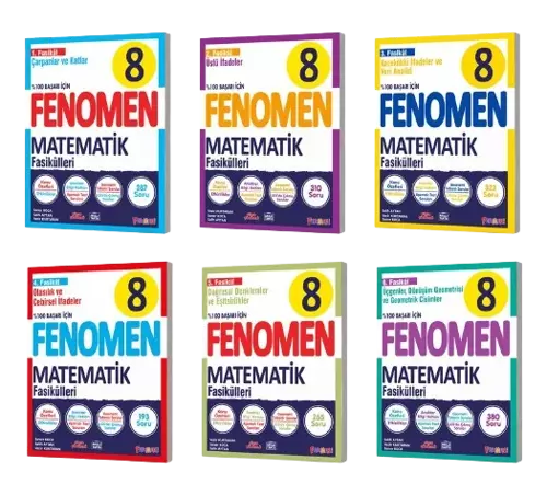 Fenomen 8. Sınıf Matematik Fasikülleri Seti 6 Fasikül Fenomen Yayınları
