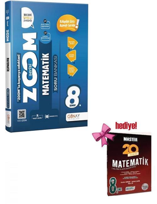 Günay 8.Sınıf Zoom Serisi Matematik Soru Bankası + Okyanus Matemaitk Deneme Hediyeli
