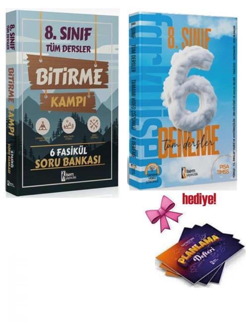 İsem 2026 8.Sınıf Tüm Dersler Bitirme Kampı 6 Fasikül Soru Bankası ve Deneme Seti 2 Kitap Hediyeli