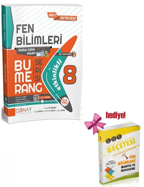 Günay 8.Sınıf Bumerang Etkinlikli Fen Bilimleri Günay Yayınları + Editör Fen Soru Hediyeli