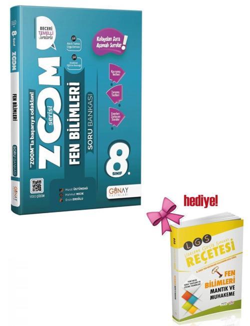 Günay 8.Sınıf Zoom Serisi Fen Bilimleri Soru Bankası Günay Yayınları + Editör Fen Soru Hediyeli