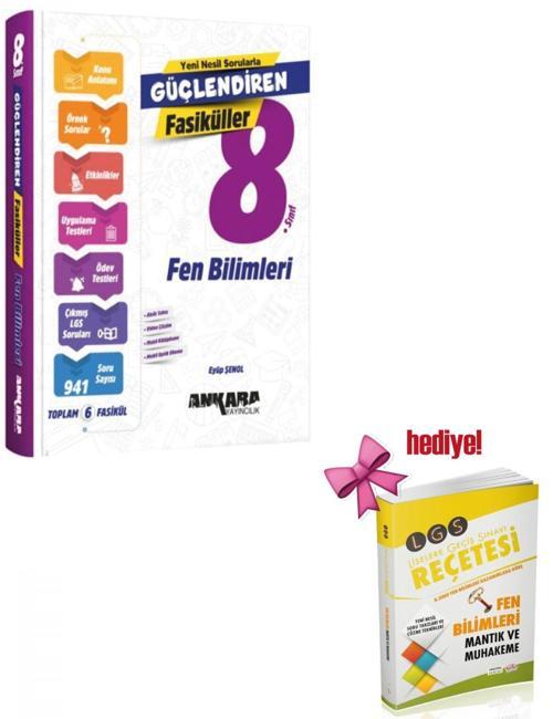 Ankara 8. Sınıf Fen Bilimleri Güçlendiren Fasiküller + Editör Fen Soru Hediyeli